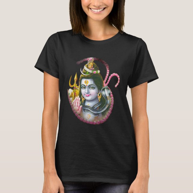 Yoga  Spiritual Hindu God Krishna  Meditation T-Shirt (Front)