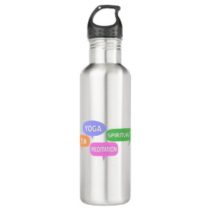 Yoga Spirituality Zen Meditation Speech Bubbles 710 Ml Water Bottle