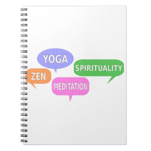 Yoga Spirituality Zen Meditation Speech Bubbles Notebook