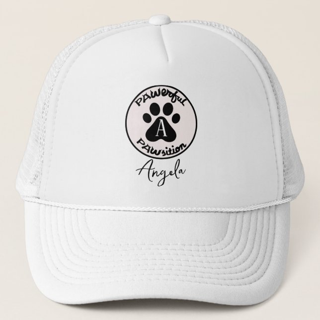 Yoga Stretching Cat Powerful Position  Trucker Hat (Front)