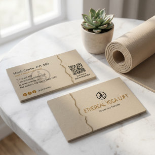Yoga Studio Business Brown Paper Card