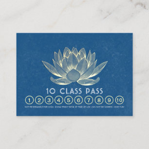Yoga Studio Class Pass Loyalty Appointment Lotus Card