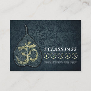 Yoga Studio Class Pass Loyalty punch Appointment Card