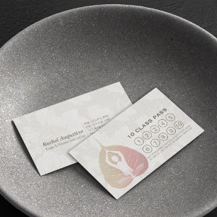 Yoga Studio Class Pass Meditation Pose Bodhi Leaf Loyalty Card