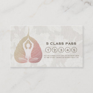 Yoga Studio Class Pass Meditation Pose Bodhi Leaf Loyalty Card
