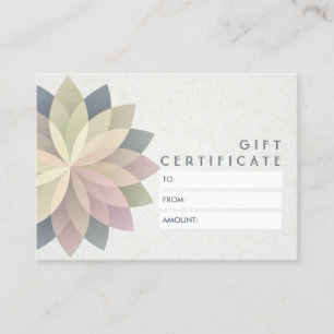 YOGA Studio Gift Certificate Colourful Mandala Sig