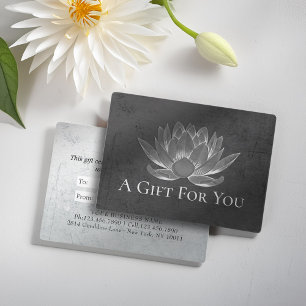 YOGA Studio Instructor Gift Certificate Chic Lotus