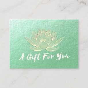 YOGA Studio Instructor Gift Certificate Gold Lotus
