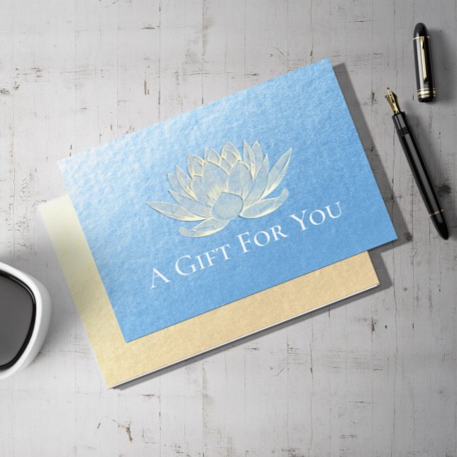 YOGA Studio Instructor Gift Certificate Gold Lotus (Creator Uploaded)