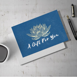YOGA Studio Instructor Gift Certificate Gold Lotus