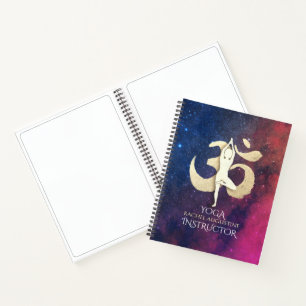 Yoga Studio Instructor Meditation Pose OM Symbol Notebook