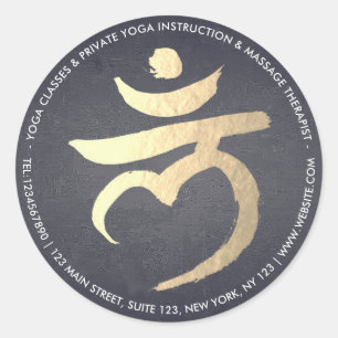 Yoga Studio Instructor Meditation Root Chakra Sign Classic Round Sticker