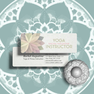 YOGA Studio Meditation Instructor Colourful Mandal Mini Business Card