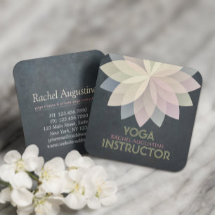 YOGA Studio Meditation Instructor Colourful Mandal Square Business Card
