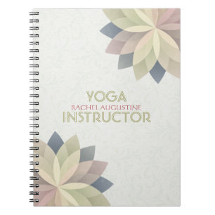 YOGA Studio Meditation Instructor Colourful Notebook