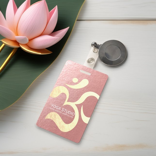 Yoga Studio Meditation Instructor Life Coach OM ID Badge (Creator Uploaded)