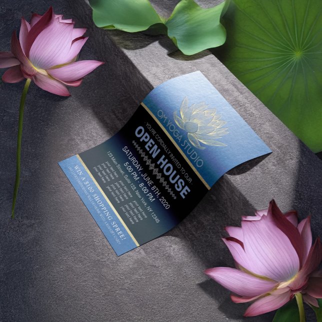 YOGA Studio Meditation Instructor Open House Lotus Flyer (Creator Uploaded)