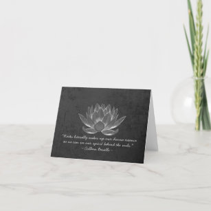 YOGA Studio Meditation Instructor Quote Chic Lotus Card