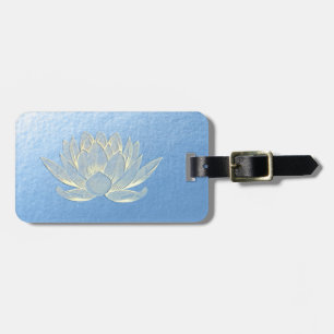 YOGA Studio Meditation Reiki Instructor Gold Lotus Luggage Tag