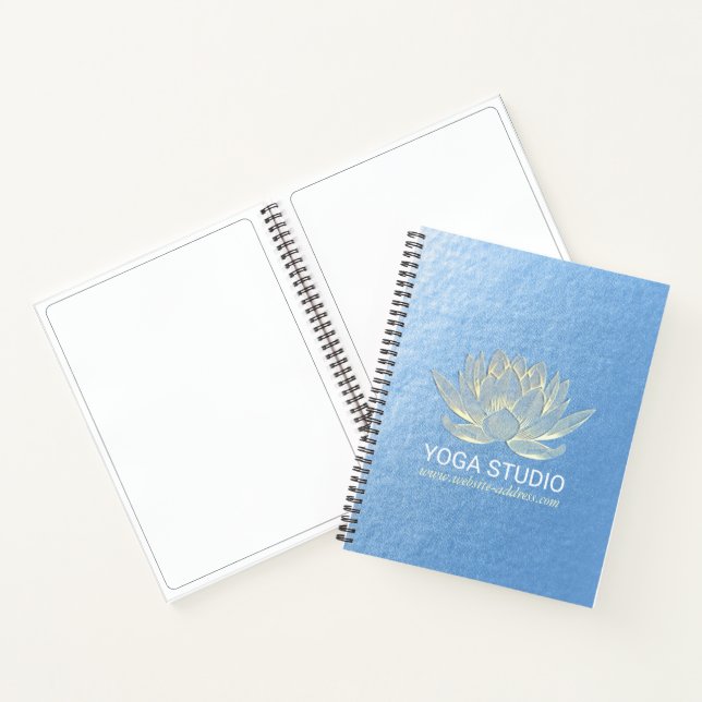 YOGA Studio Meditation Reiki Instructor Gold Lotus Notebook (Inside)
