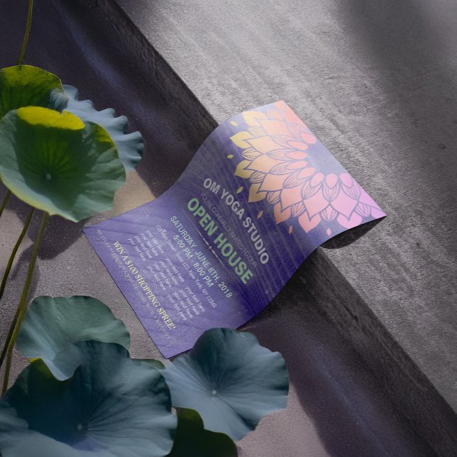 YOGA Studio Open House Gold Foil Mandala Flyer (Creator Uploaded)