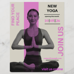 Yoga Studio Opening Modern Wellness Business Flyer