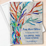 Yoga Studio Planner<br><div class="desc">This decorative Yoga Studio Planner features a print of a rainbow coloured tree of life on a pale grey background. Add your name, occupation, year and business to personalise it. Use the Customise Further option to change the text size, style or colour if you wish. Because we create our own...</div>