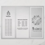 Yoga Studio Tri-Fold Brochure Lotus Floral Mandala<br><div class="desc">YOGA Studio Meditation Instructor Floral Mandala Tri-Fold Brochures Template - Modern Elegant Black White and Grey Silver Lotus Floral Mandala Symbol.
Easy to customise with your own text and images - make it yours.</div>