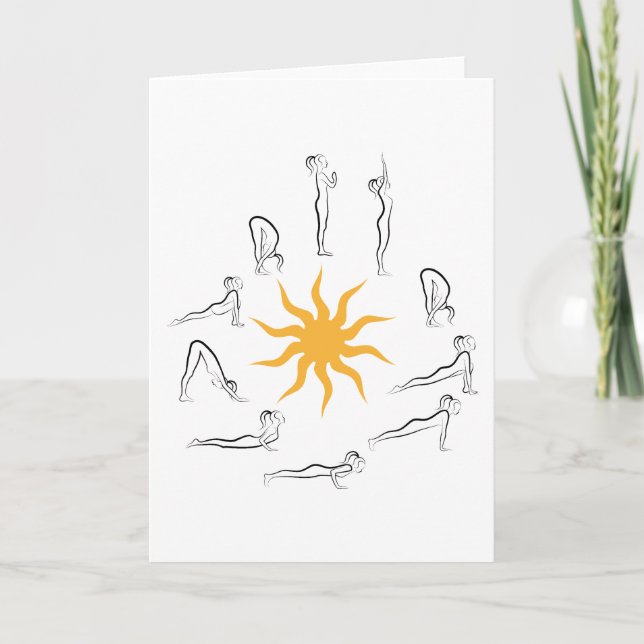 yoga sun salutation card (Front)
