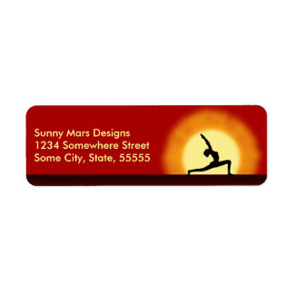 Yoga Sunrise Pose Silhouette Return Address Labels
