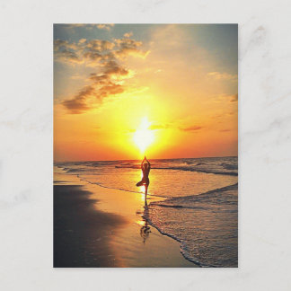 Yoga Sunrise Postcard