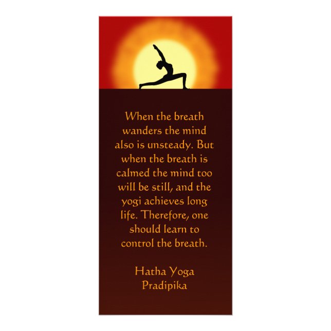 Yoga Sunrise Yoga Instructor Teacher Rack Cards (Front)