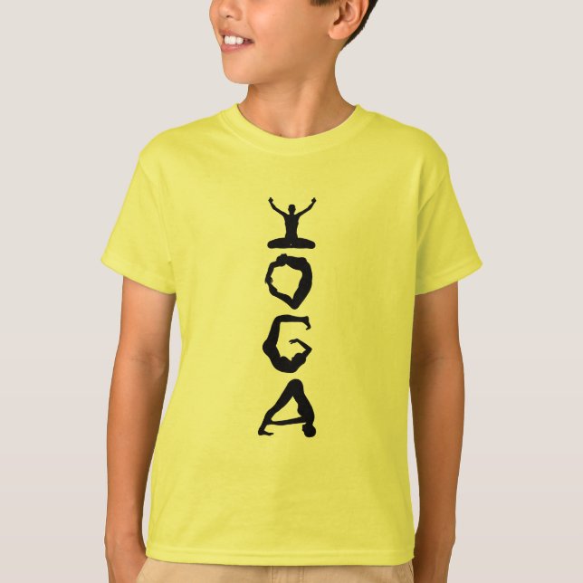 Yoga Tag Black Silhouettes T-Shirt (Front)