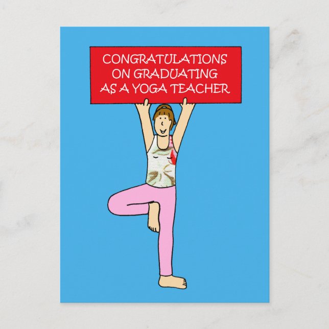 Yoga Teacher Graduate Congratulations Postcard (Front)