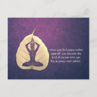 Yoga Teacher Meditation Pose Bodhi Leaf Cut Quotes