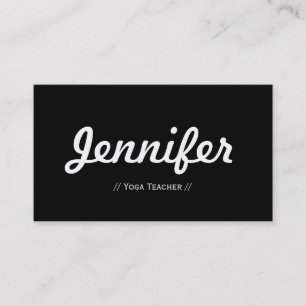 Yoga Teacher - Minimal Simple Concise Business Card