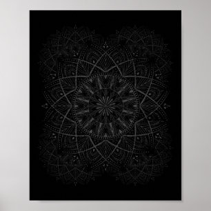 Yoga Teacher Peace Hippie Gift Mandala Poster