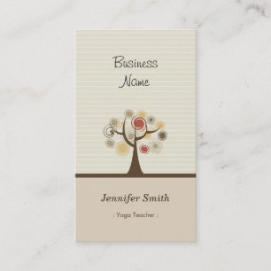 Yoga Teacher - Stylish Natural Theme Business Card