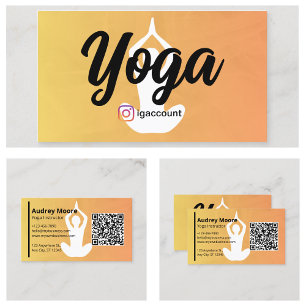 Yoga Teacher Yoga Instructor Yoga Studio Business Card