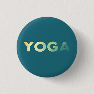 Yoga Text Colourful 3 Cm Round Badge