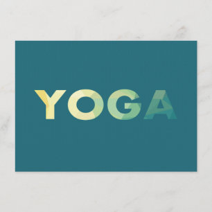 Yoga Text Colourful mandala flower Enclosure Card