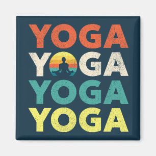 Yoga text design magnet