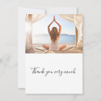 Yoga Thank You Card | Woman Posing in Yoga