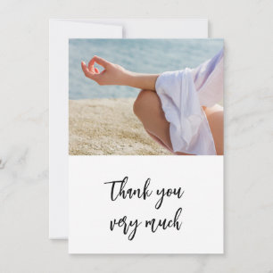 Yoga Thank You Card Woman Posing in Yoga