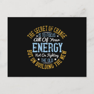 Yoga - The Secret Of Change Is To Focus Your Postcard