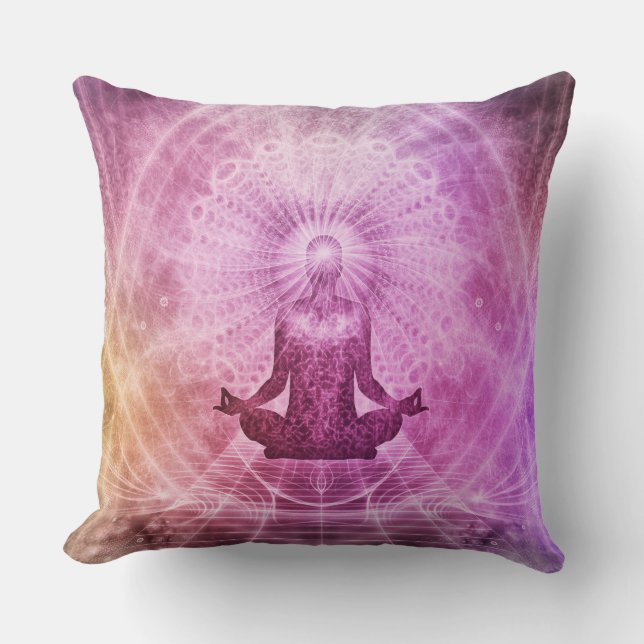yoga  throw pillow (Front)
