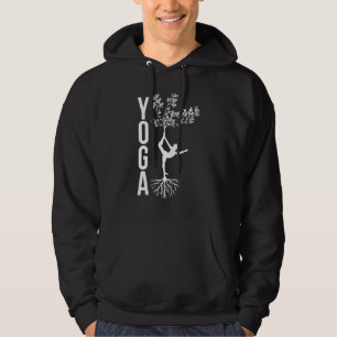 Yoga Tree Art Namastay At Home Humour Workout Hoodie
