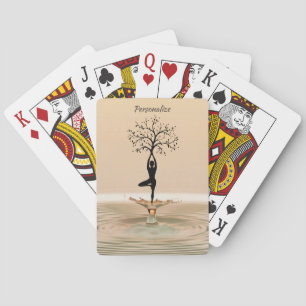 Yoga Tree of Life Meditation Zen Personalise Playing Cards