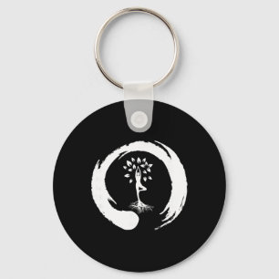 Yoga Tree Of Life Yin Yang Meditation Key Ring