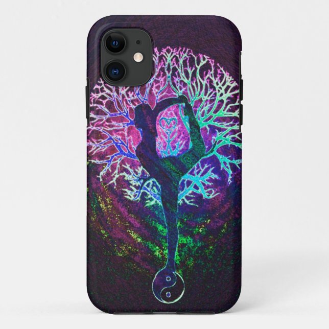 Yoga Tree Peace Rainbow Case-Mate iPhone Case (Back)